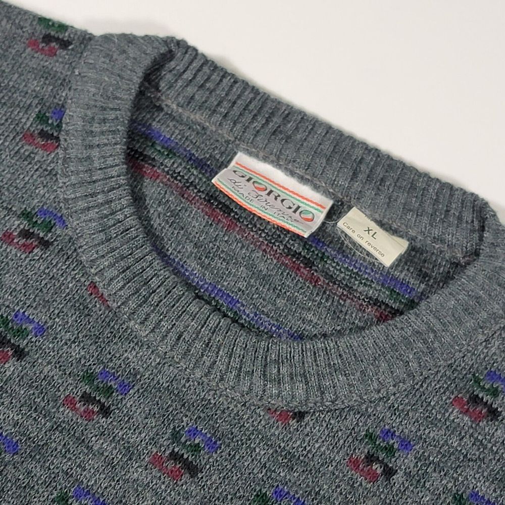 VTG Giorgio Di Firenze Men's Pullover Sweater Crew Neck Wool Acrylic Size XL - Picture 6 of 10